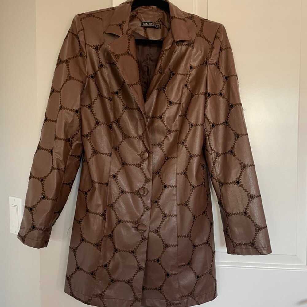 🤎🧥 Clodia Brown Leather Trench Coat 🧥🤎
